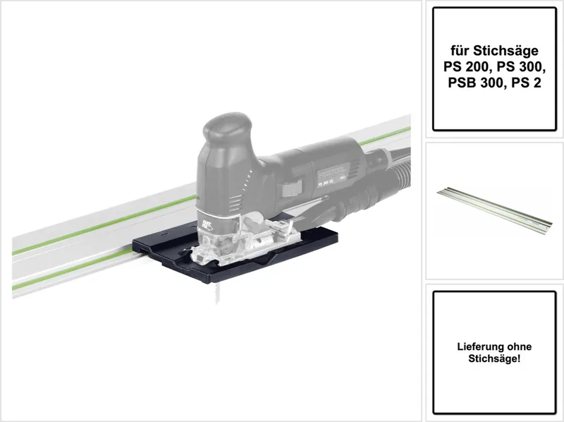 FS-PS/PSB 300 geleideaanslag ( 490031 ) + geleiderail 1400 mm ( 491498 ) voor decoupeerzaag PS 200, PS 300, PSB 300, PS 2 de Festool – image du produit
