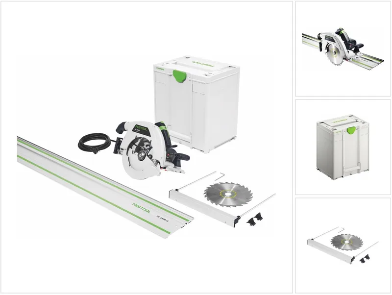 HK 85 EB-Plus-FS handcirkelzaag afkortzaag 1900 W 230 mm ( 576138 ) + zaagblad HW + geleiderail + Systainer - Opvolger van 574661 de Festool – image du produit