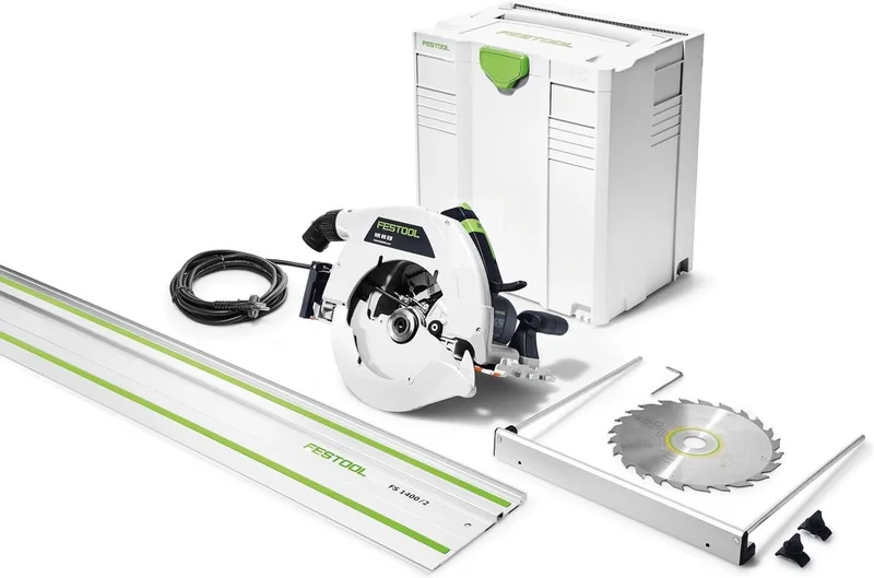 HK 85 EB-Plus-FS handcirkelzaag afkortzaag 2300 W 230 mm in Systainer ( 574661 ) + zaagblad HW + geleiderail de Festool – image du produit