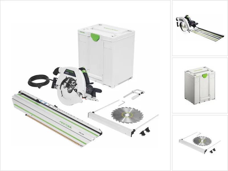 HK 85 EB-Plus-FSK 420 handcirkelzaag afkortzaag 1900 W 230 mm ( 576142 ) + zaagblad HW + afkortrail + Systainer - Opvolger van 574665 van Festool – productafbeelding
