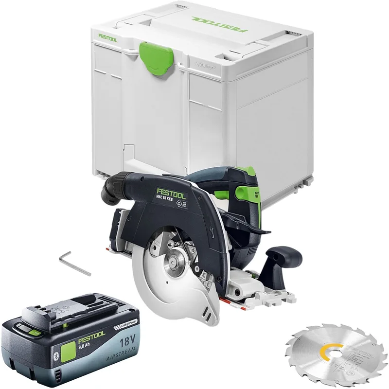 HKC 55 KEB-Basic accu-cirkelzaag 18 V 160 mm borstelloos + 1x accu 8,0 Ah + Systainer - zonder oplader van Festool – productafbeelding