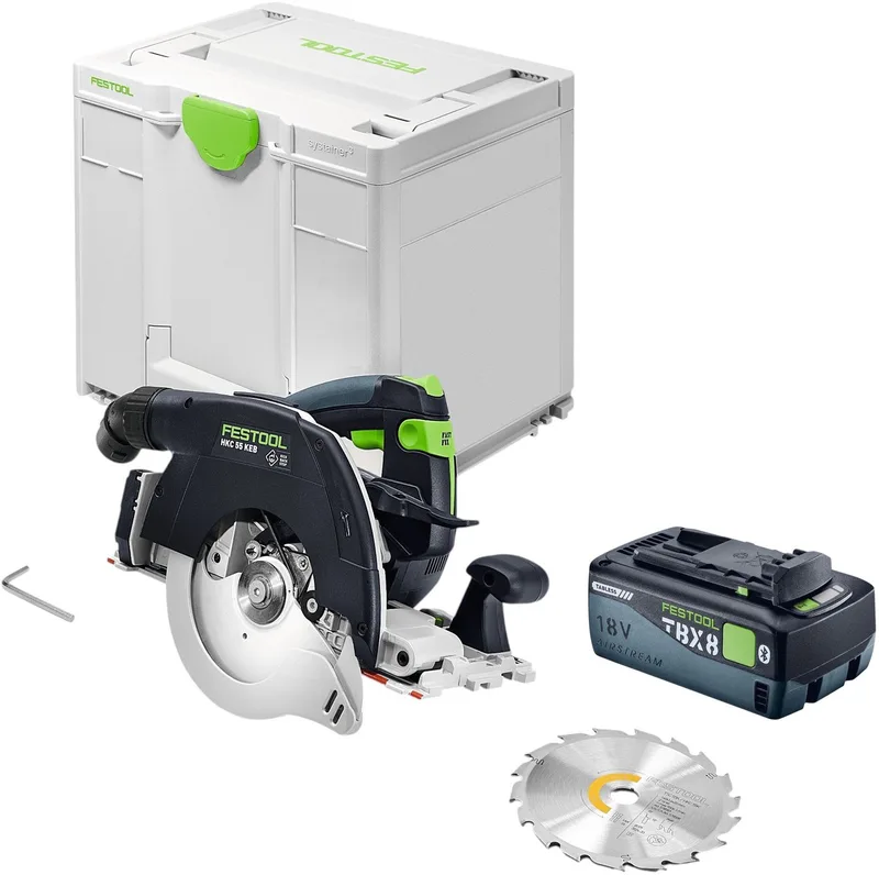 HKC 55 KEB-Basic accu-handcirkelzaag 18 V 160 mm borstelloos + 1x accu 8,0 Ah + Systainer - zonder lader by Festool – product image