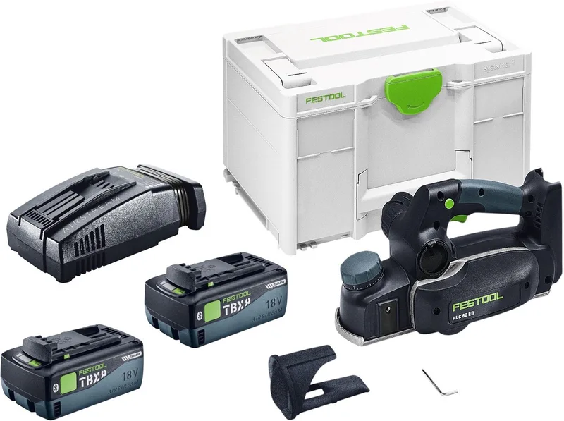 HLC 82 EB-Basic accu-schaafmachine 18 V 82 mm borstelloos + 2x accu 8,0 Ah + snellader + Systainer van Festool – productafbeelding