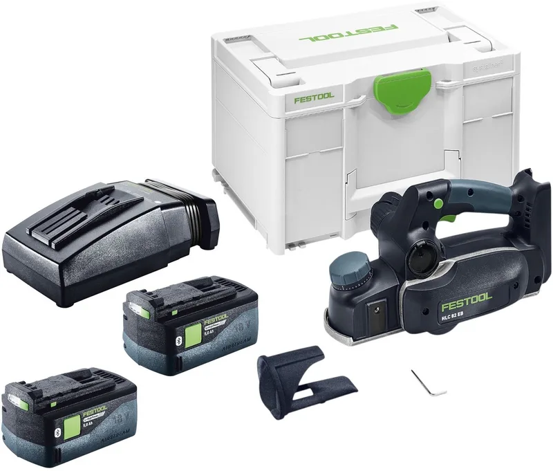 HLC 82 EB-Basic accu-schaafmachine 18 V 82 mm borstelloos + 2x accu 5,0 Ah + oplader + Systainer van Festool – productafbeelding
