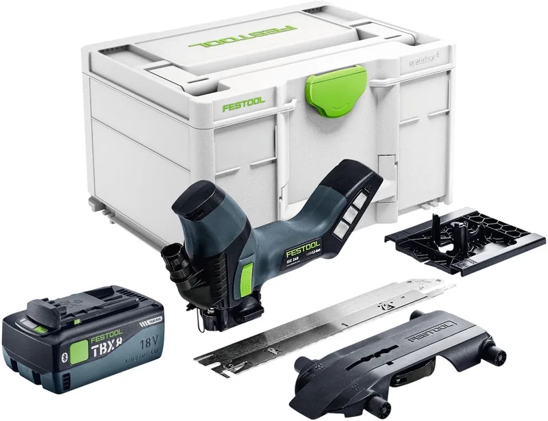 ISC 240 Basic accu-isolatiezaag 18 V 240 mm + 1x accu 8.0 Ah + snellader + Systainer von Festool – Produktbild