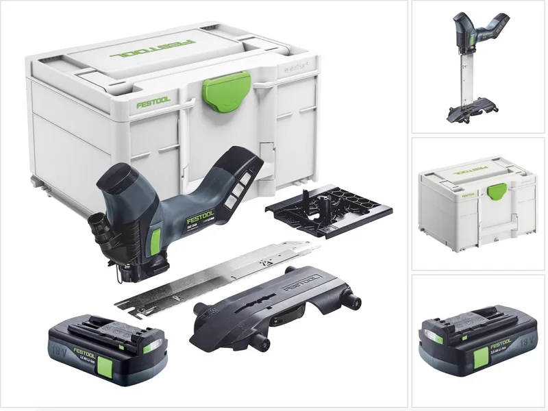 ISC 240 EB-Basic accu-isolatiezaag 18 V 240 mm + 1x accu 3.0 Ah + Systainer - zonder oplader de Festool – image du produit