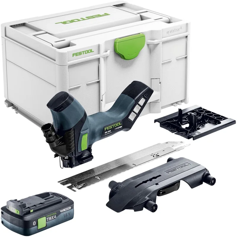 ISC 240 EB-Basic accu-isolatiezaag 18 V 240 mm + 1x accu 4,0 Ah + Systainer - zonder oplader by Festool – product image