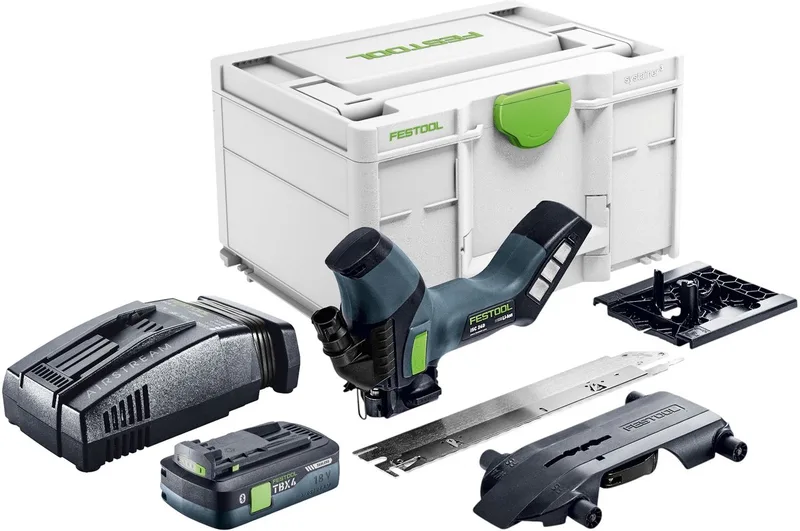 ISC 240 EB-Basic accu-isolatiezaag 18 V 240 mm + 1x accu 4,0 Ah + snellader + Systainer von Festool – Produktbild