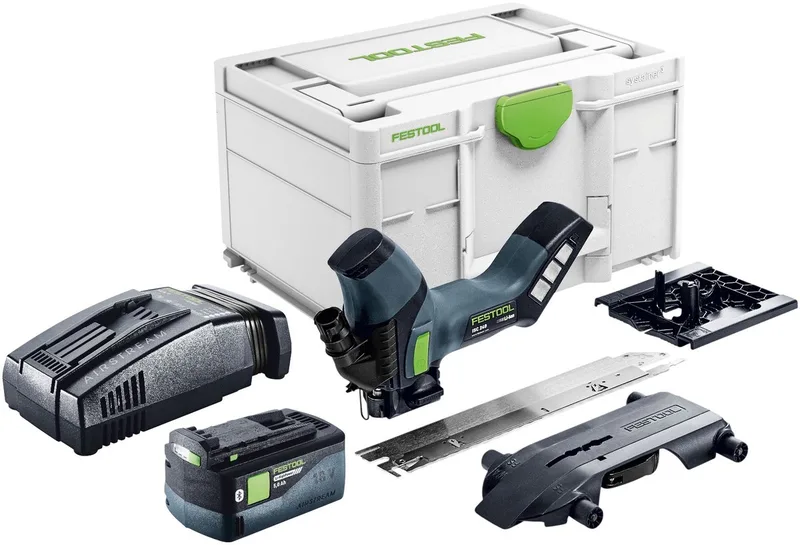 ISC 240 EB-Basic accu-isolatiezaag 18 V 240 mm + 1x accu 5,0 Ah + snellader + Systainer von Festool – Produktbild