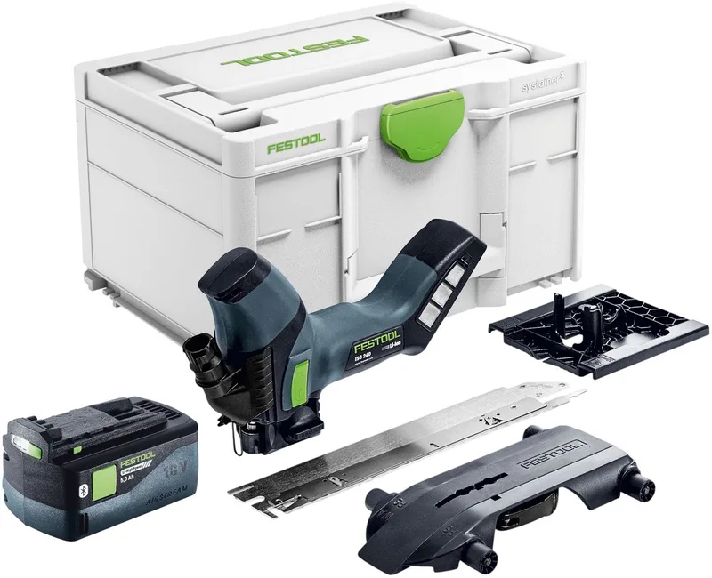 ISC 240 EB-Basic accu-isolatiezaag 18 V 240 mm + 1x accu 5.0 Ah + Systainer - zonder oplader von Festool – Produktbild