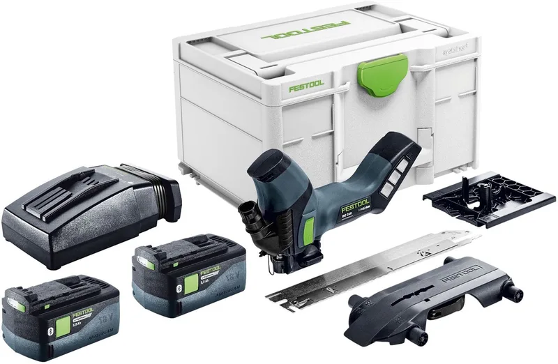 ISC 240 EB-Basic accu-isolatiezaag 18 V 240 mm + 2x accu 5.0 Ah + lader + Systainer de Festool – image du produit
