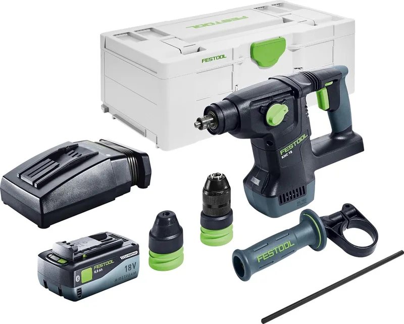 KHC 18 Basic accu combihamer 18 V 2,6 J Plus Brushless + 1x accu 8.0 Ah + lader + systainer by Festool – product image