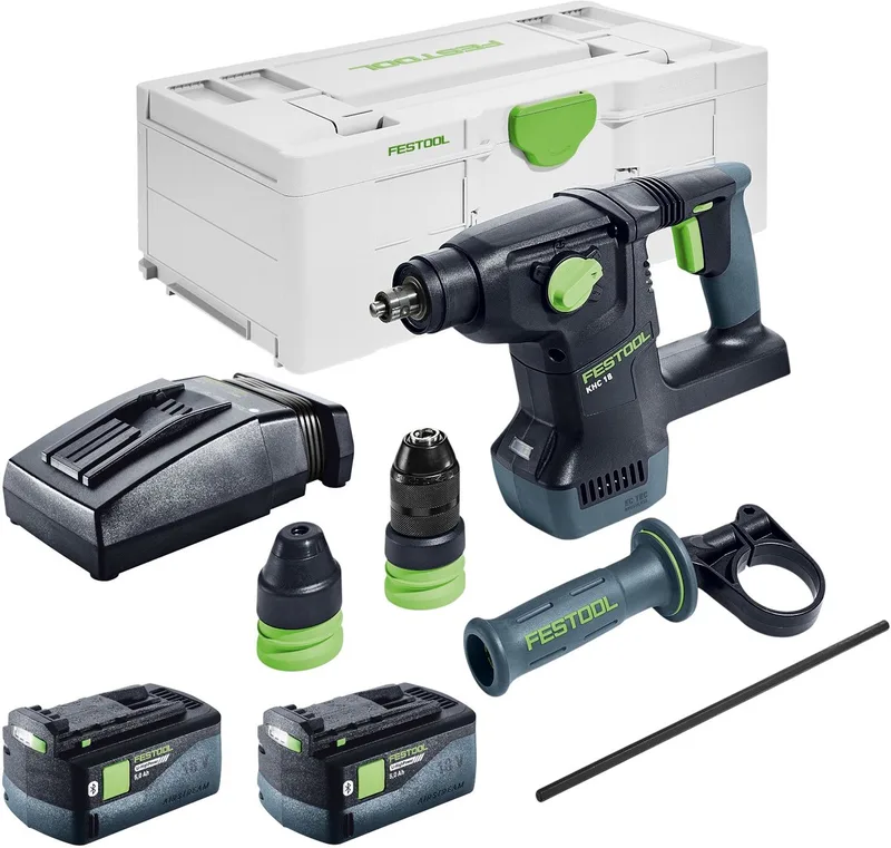 KHC 18 EB-Basic accu-combi-hamer 18 V 2,6 J SDS-Plus Brushless + 1x accu 5,0 Ah + oplader + Systainer by Festool – product image
