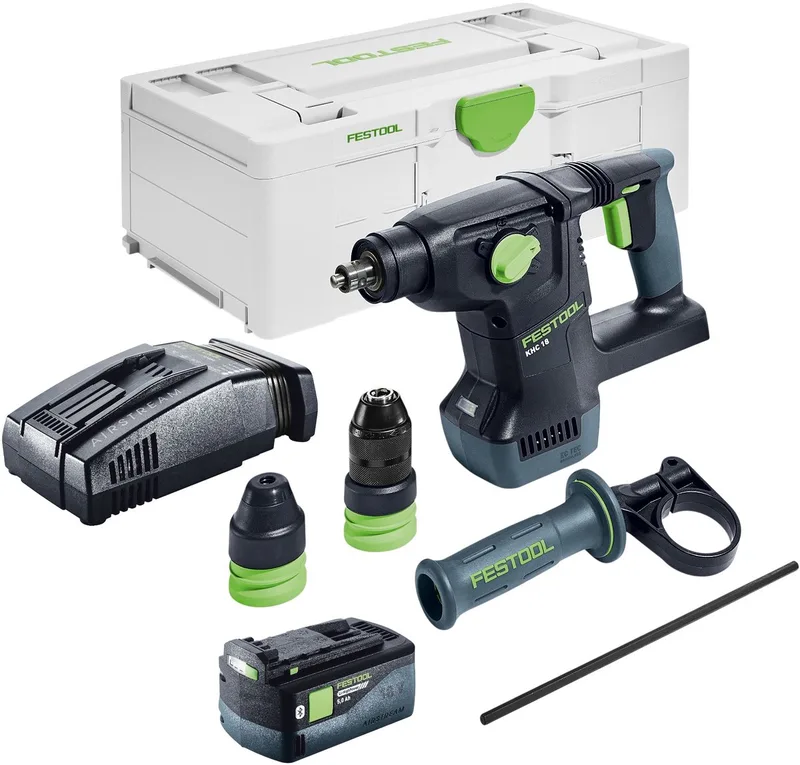 KHC 18 EB-Basic accu-combi-hamer 18 V 2,6 J SDS-Plus Brushless + 1x accu 5,0 Ah + snellader + Systainer by Festool – product image