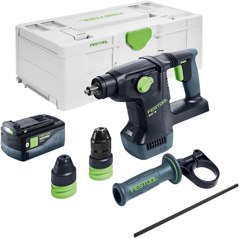 KHC 18 EB-Basic accu combihamer 18 V 2,6 J SDS-Plus borstelloos + 1x accu 5,0 Ah + Systainer - zonder oplader de Festool – image du produit