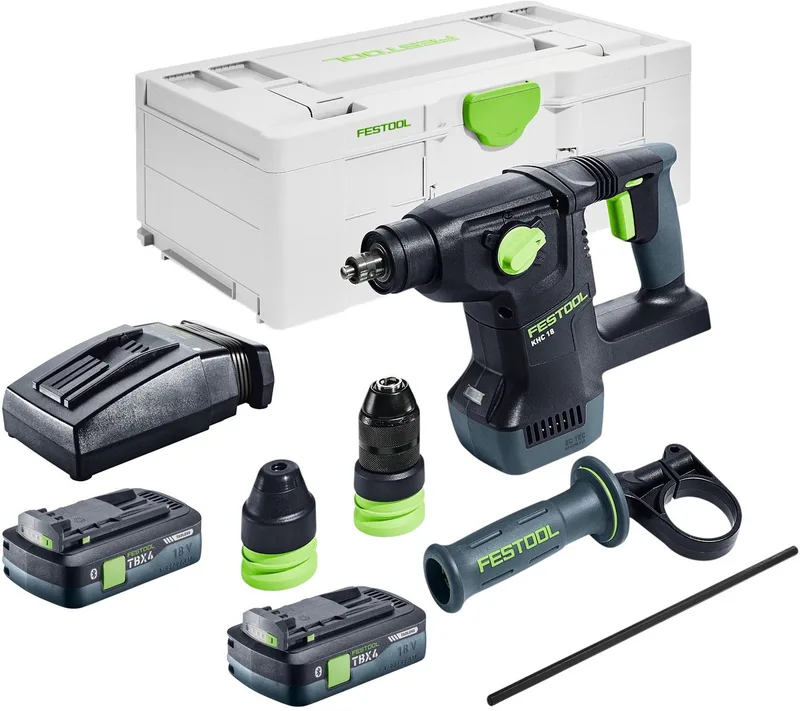 KHC 18 EB-Basic accu combihamer 18 V 2.6 J SDS-Plus Brushless + 2x accu 4.0 Ah + lader + systainer van Festool – productafbeelding