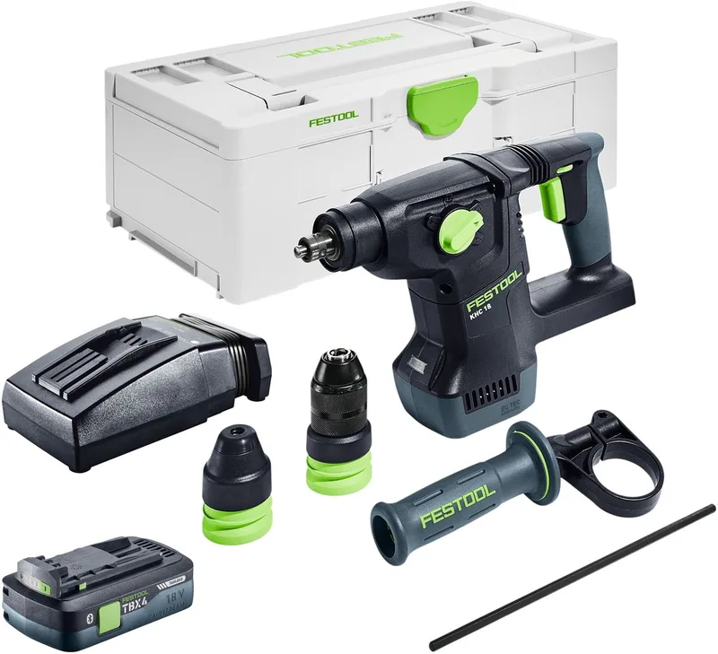KHC 18 EB-Basic accu combihamer 18 V 2.6 J SDS-Plus Brushless + 1x accu 4.0 Ah + lader + systainer by Festool – product image
