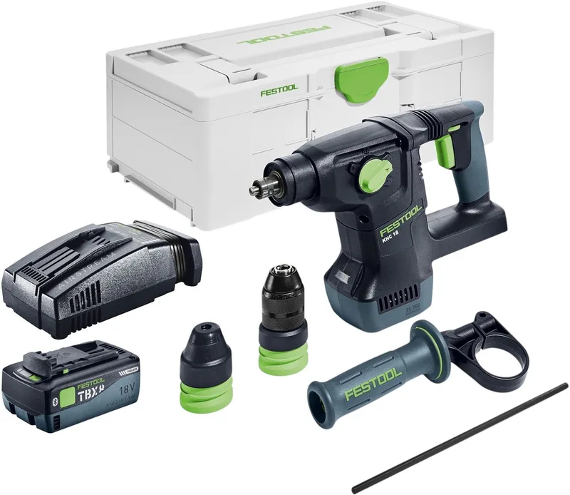 KHC 18 EB-Basic accu-combinatiehamer 18 V 2,6 J SDS-Plus Brushless + 1x accu 8,0 Ah + snellader + Systainer von Festool – Produktbild
