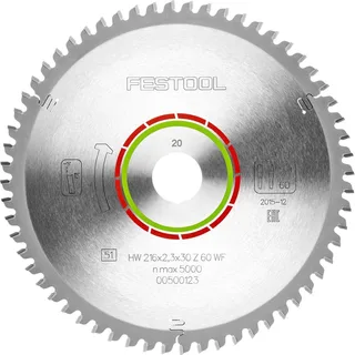 Laminaat Cirkelzaagblad 216X2,3X30 WZ/FA60 (KS 60) de Festool – image du produit 1 sur 2