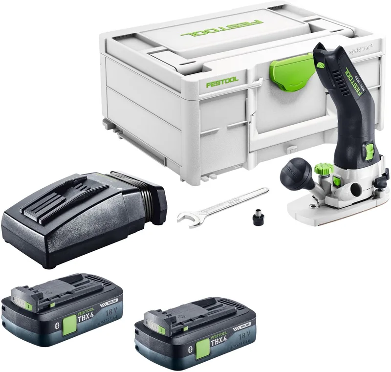MFKC 700 EB-Basic accu-module kantfrees 18 V 8 mm borstelloos + 2x accu 4,0 Ah + oplader + Systainer by Festool – product image