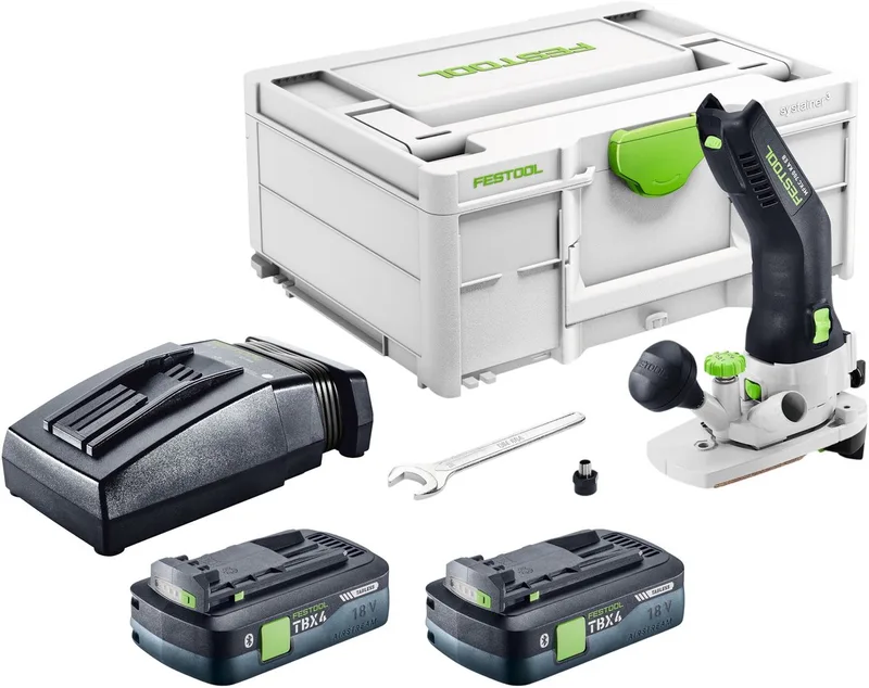 MFKC 700 KA EB-Basic accu-module kantfrees 18 V 8 mm borstelloos + 2x accu 4,0 Ah + oplader + Systainer by Festool – product image