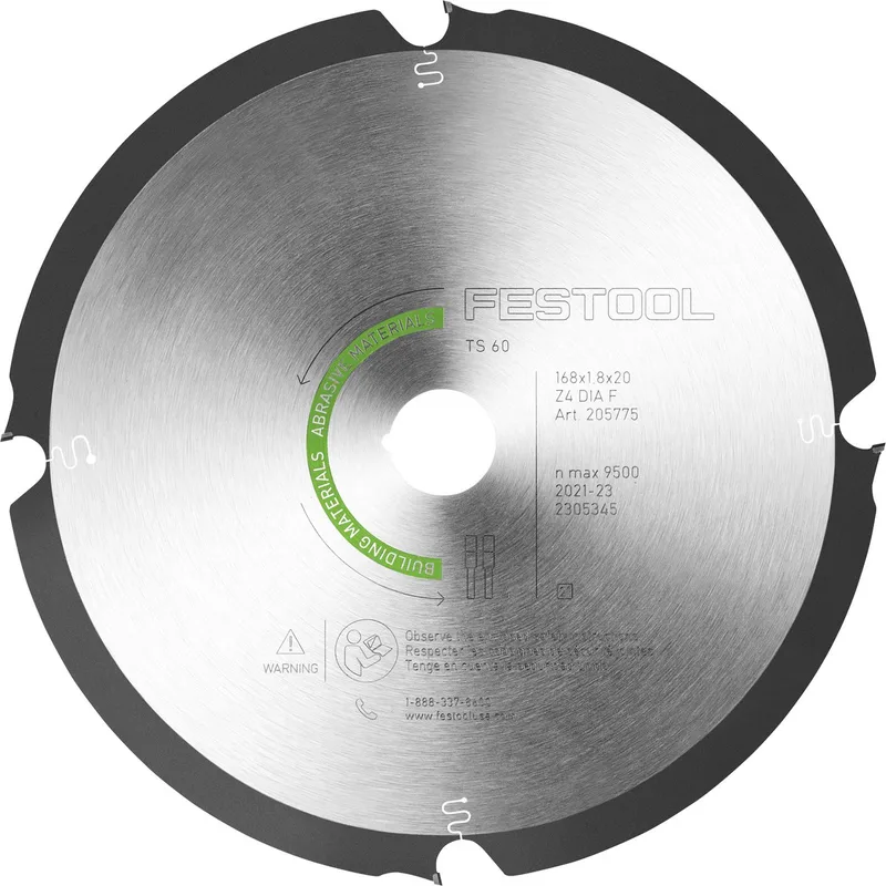 Diamant-Kreissägeblatt DIA 168x1,8x20 F4 ABRASIVE MATERIALS von Festool – Produktbild