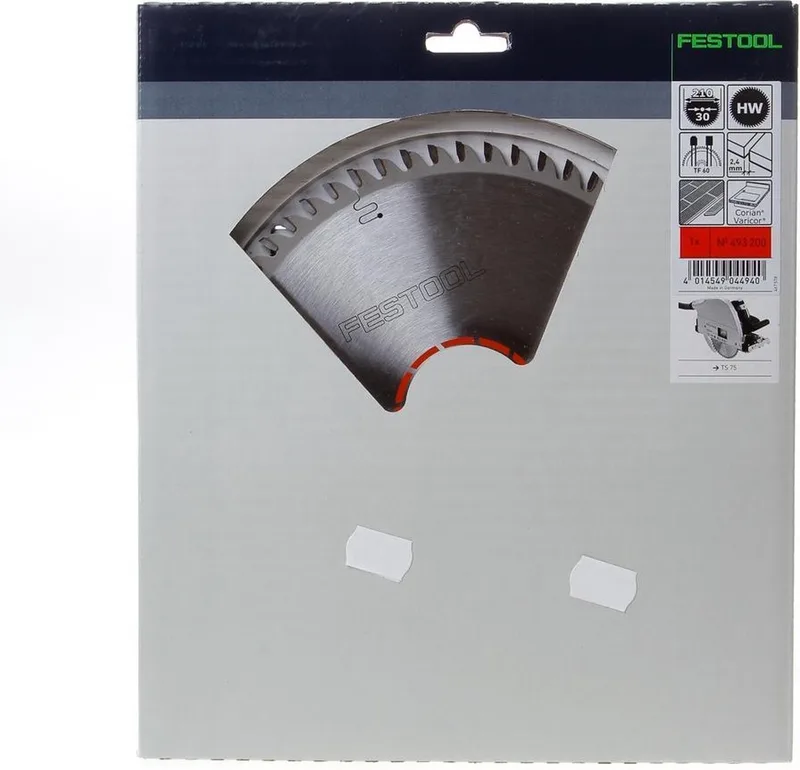 Ø 210mm Asgat 30mm 60T Cirkelzaagblad voor Laminaat | Laminate/HPL - 493200 fra Festool – produktbillede
