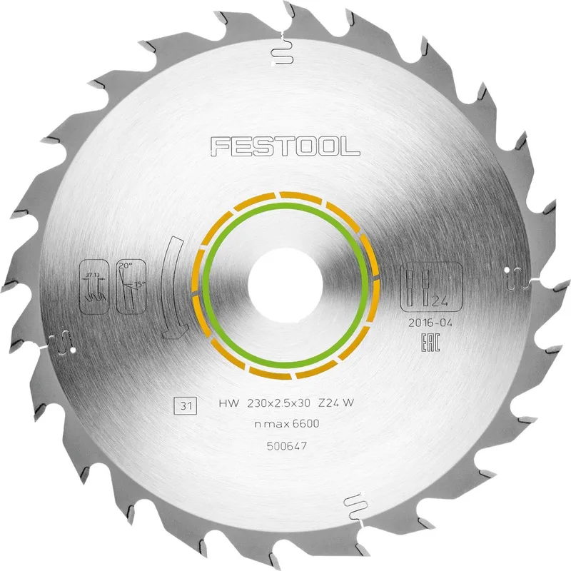Ø 230mm Asgat 30mm 24T Cirkelzaagblad voor Hout | Wood Standard - 500647 de Festool – image du produit