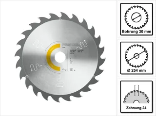 Ø 254mm Asgat 30mm 24T Cirkelzaagblad voor Hout | Wood Rip Cut - 575974 by Festool – product image 1 of 2