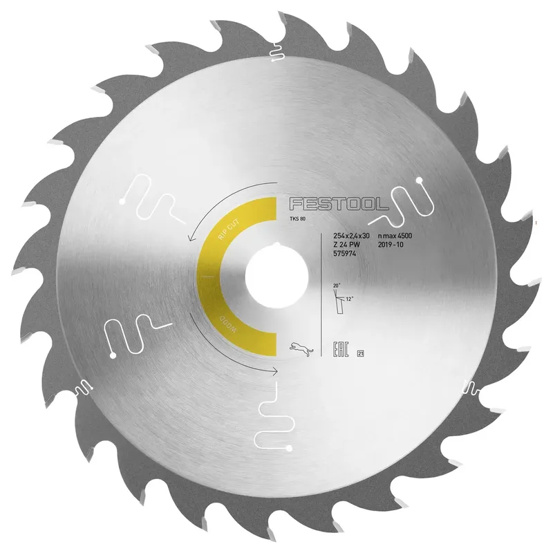 Ø 254mm Asgat 30mm 24T Cirkelzaagblad voor Hout | Wood Rip Cut - 575974 by Festool – product image 2 of 2