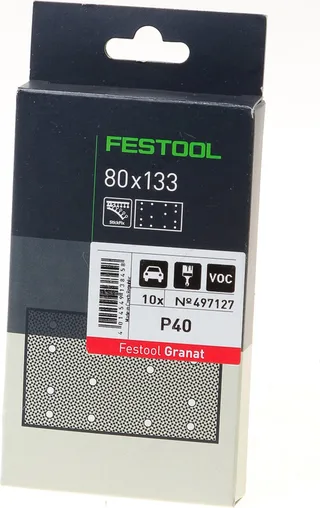 P40 80x133 Schuurstroken (10 stuks) - STF Granat - 497127 by Festool – product image 1 of 2