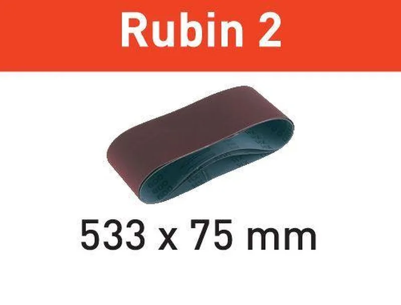 P80 533x75mm Schuurband Rubin 2 (10 stuks) - 499157 de Festool – image du produit