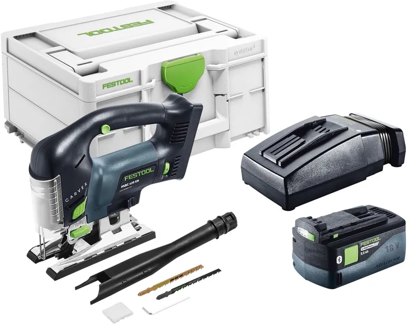PSBC 420-Basic accu pendelzaag 18 V 120 mm borstelloos + 1x accu 5,0 Ah + oplader + Systainer by Festool – product image