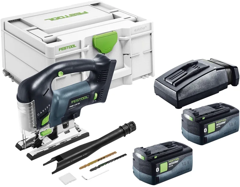 PSBC 420-Basic accu pendelzaag 18 V 120 mm borstelloos + 2x accu 5,0 Ah + oplader + Systainer by Festool – product image
