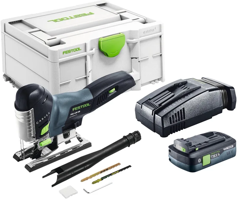 PSC 420 EB-Basic accu pendelzaag 18 V 120 mm borstelloos + 1x accu 4,0 Ah + snellader + Systainer by Festool – product image