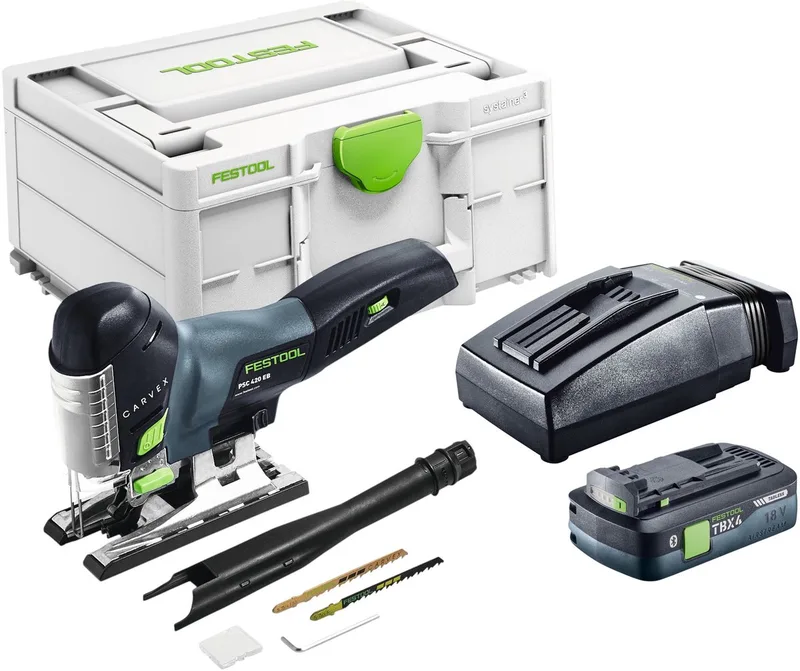 PSC 420 EB-Basic accu pendelzaag 18 V 120 mm borstelloos + 1x accu 4,0 Ah + oplader + Systainer by Festool – product image