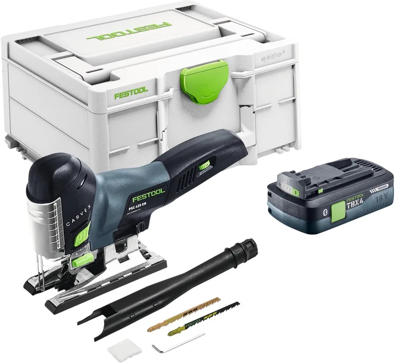 PSC 420 EB-Basic accu pendelzaag 18 V 120 mm borstelloos + 1x accu 4,0 Ah + Systainer - zonder oplader by Festool – product image