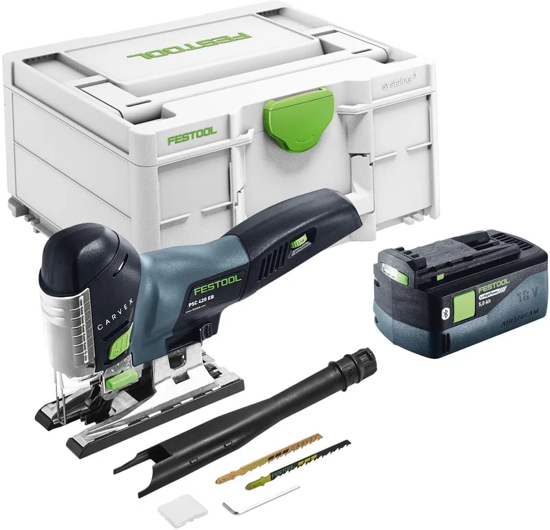 PSC 420 EB-Basic accu pendelzaag 18 V 120 mm borstelloos + 1x accu 5,0 Ah + Systainer - zonder oplader by Festool – product image