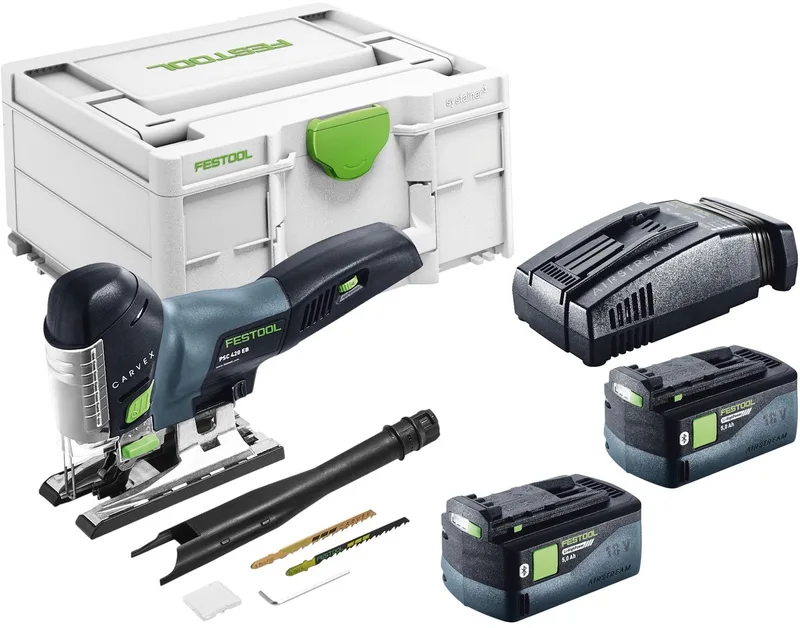 PSC 420 EB-Basic accu pendelzaag 18 V 120 mm borstelloos + 2x accu 5,0 Ah + snellader + Systainer by Festool – product image