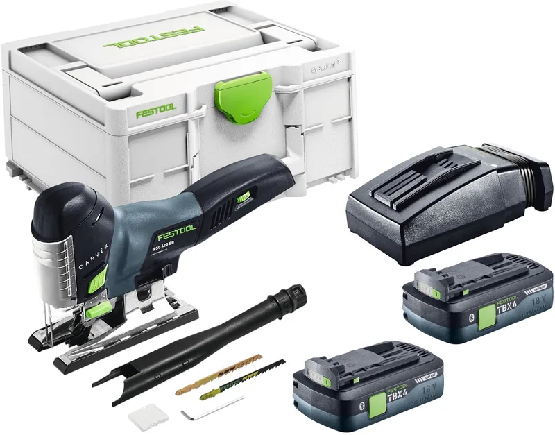 PSC 420 EB-Basic accu pendelzaag 18 V 120 mm borstelloos + 2x accu 4,0 Ah + oplader + Systainer by Festool – product image