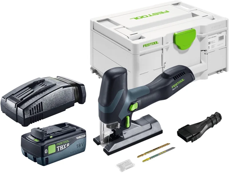 PSC-E 18 EB-Basic accu pendel-decoupeerzaag 18 V 40 mm + 1x accu 8,0 Ah + oplader + Systainer van Festool – productafbeelding