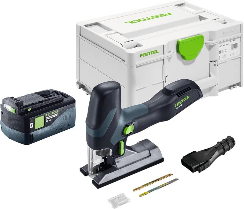 PSC-E 18 EB-Basic accu pendelzaag 18 V 40 mm + 1x accu 5,0 Ah + Systainer - zonder oplader de Festool – image du produit