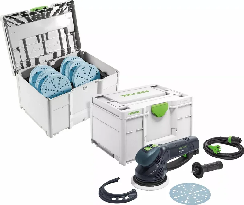 RO 150 FEQ-SYS GR Excenterschuurmachine + SYS-STF D150 GR-set in Systainer - 578257 by Festool – product image