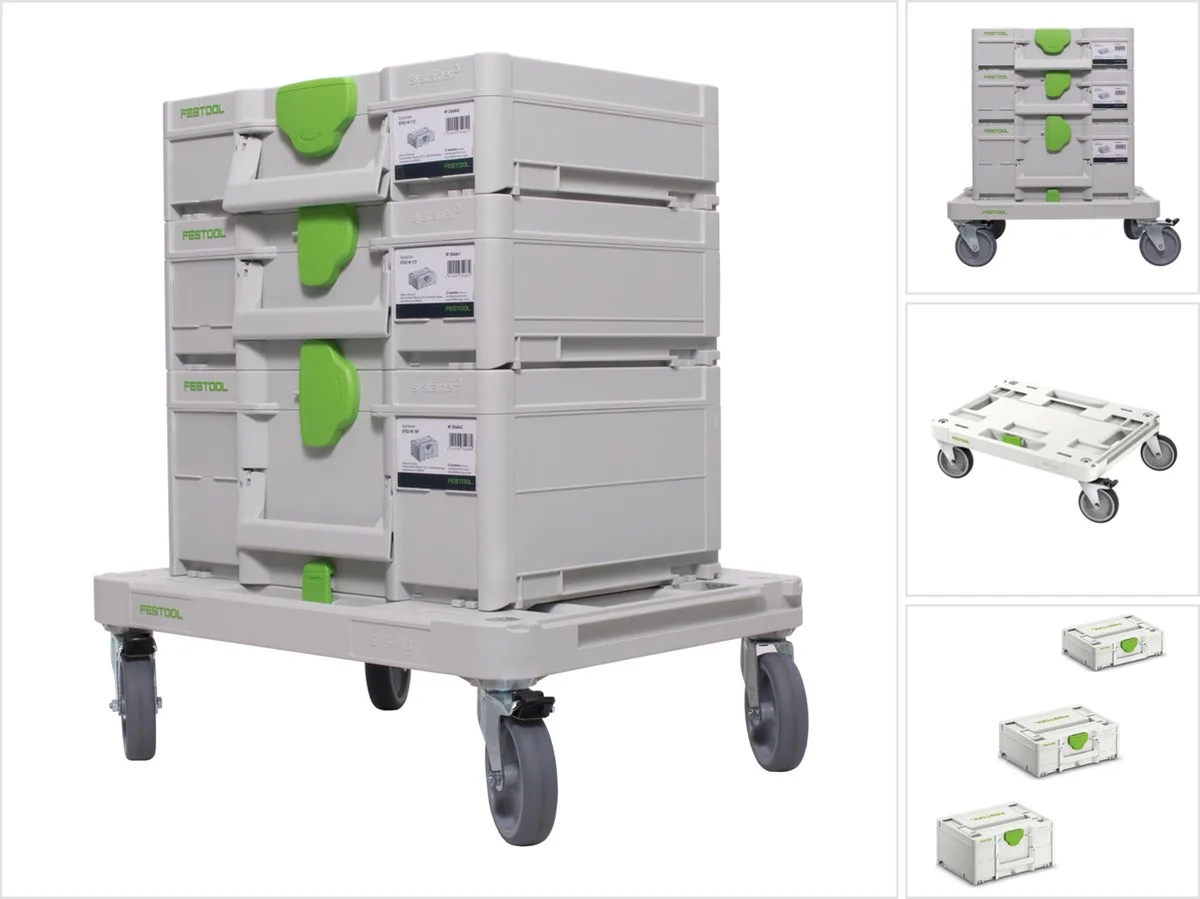 rolplank SYS-RB + Systainer SYS3 M 112 + M 137 + M 187 de Festool, Gris – image du produit