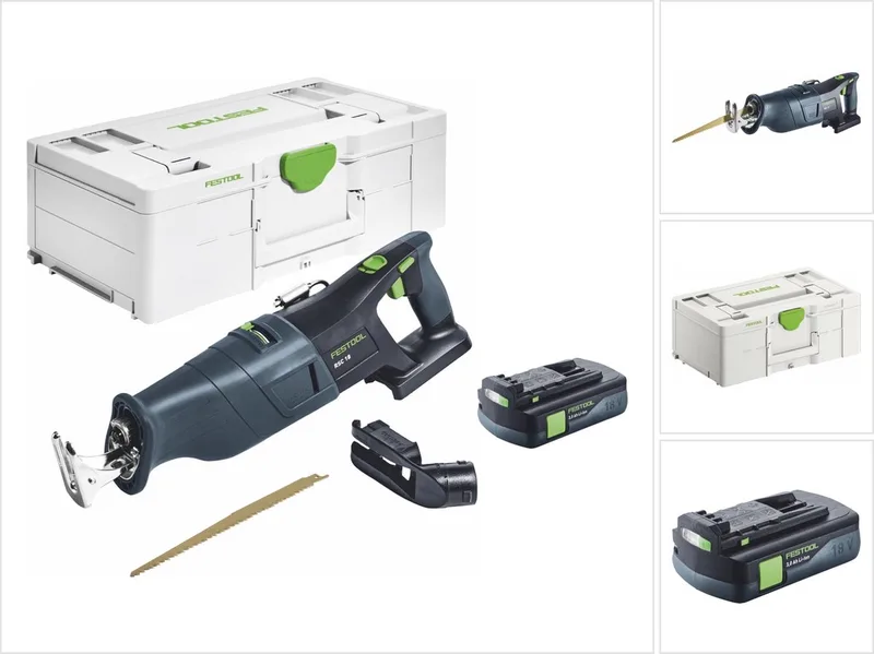 RSC 18 EB-Basic accu-reciprozaag 18 V borstelloos + 1x accu 3,0 Ah + Systainer - zonder oplader de Festool – image du produit
