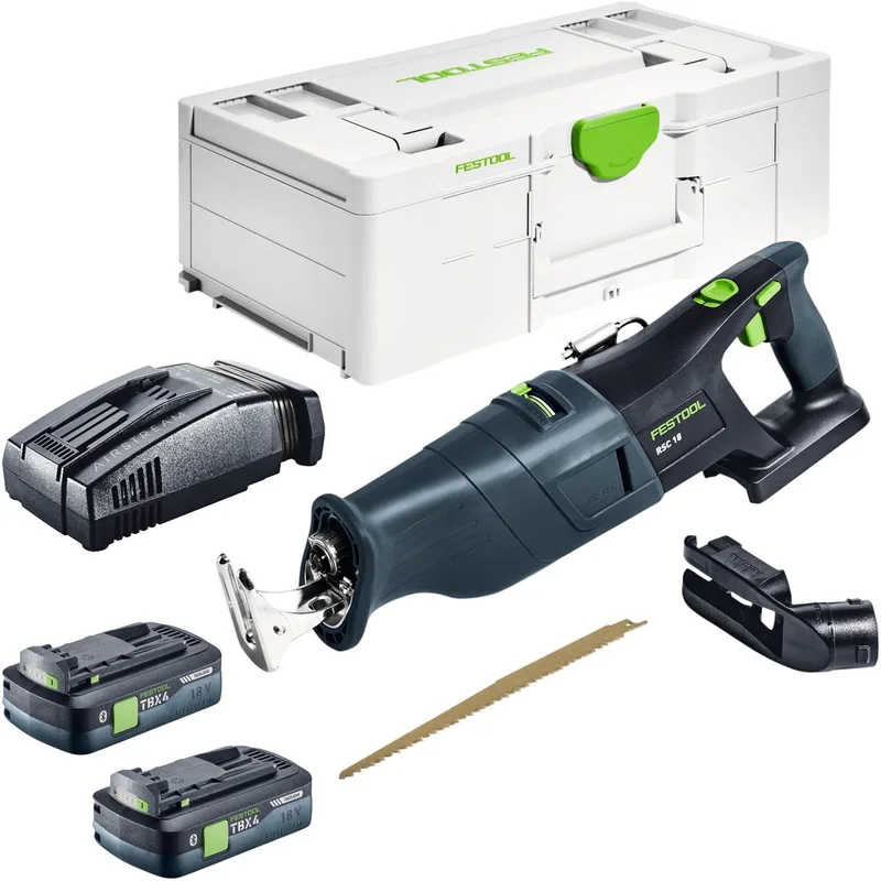 RSC 18 EB-Basic accu-reciprozag 18 V borstelloos + 2x accu 4,0 Ah + snellader + Systainer by Festool – product image
