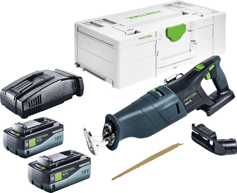 RSC 18 EB-Basic accu-sabelszaag 18 V borstelloos + 2x accu 8,0 Ah + snellader + Systainer by Festool – product image