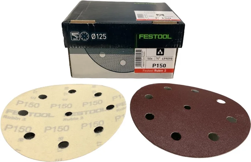 Rubin 2 Schuurschijf art. 499098 - P150 - diameter 125 mm - Prijs per doos ( inhoud 50 stuks) by Festool – product image