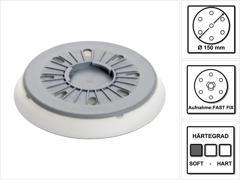 schuurschijf ST-STF D150/MJ2-FX-SW 150 mm FastFix super soft ( 202462 ) - nieuwe versie van ( 496144 ) de Festool – image du produit