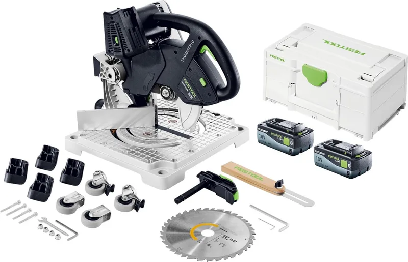 SYMC 70 Basic SYMMETRIC accu-freeszaag 36 V ( 2 x 18 V ) 216 mm + 2x accu 8.0 Ah + Systainer - zonder oplader von Festool – Produktbild